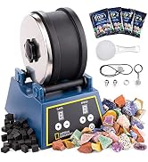 NATIONAL GEOGRAPHIC Rock Tumbling Kit - 3LB Extra Large Capacity, 3LB Rough Gemstones, 4 Polishin...