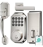Ulecoce SL03 Front Door Lock Set, Keyless Entry Door Lock, Satin Nickel | Keypad Deadbolt with Ap...