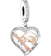 BSFJTY S925 Sterling Silve 2026 Graduation Charms Fit Women Bracelets and Necklaces Graduation Ca...