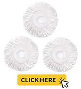3 Pack Spin Mop Replacement Head for Hurrica, Mopnad, Cassabel and Other 360 Spin Mop Systems, Mi...