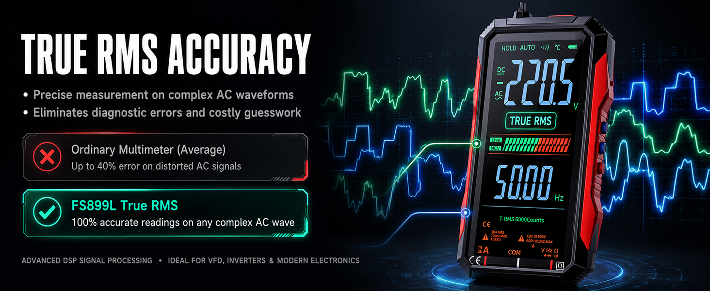 2026 Upgraded FS899L Digital Multimeter