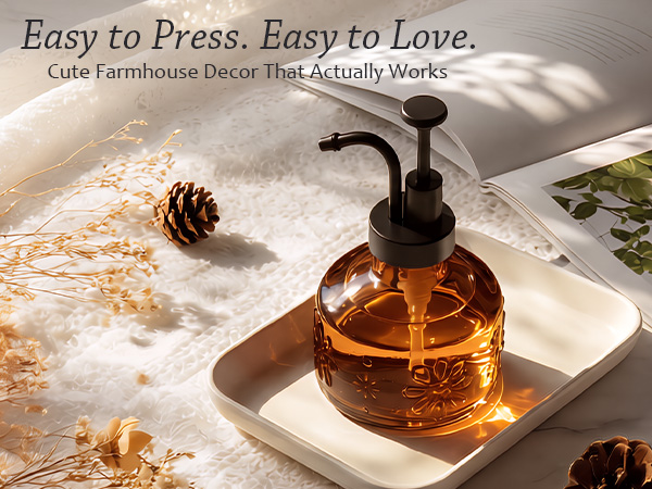 glass soap dispenser with pump
