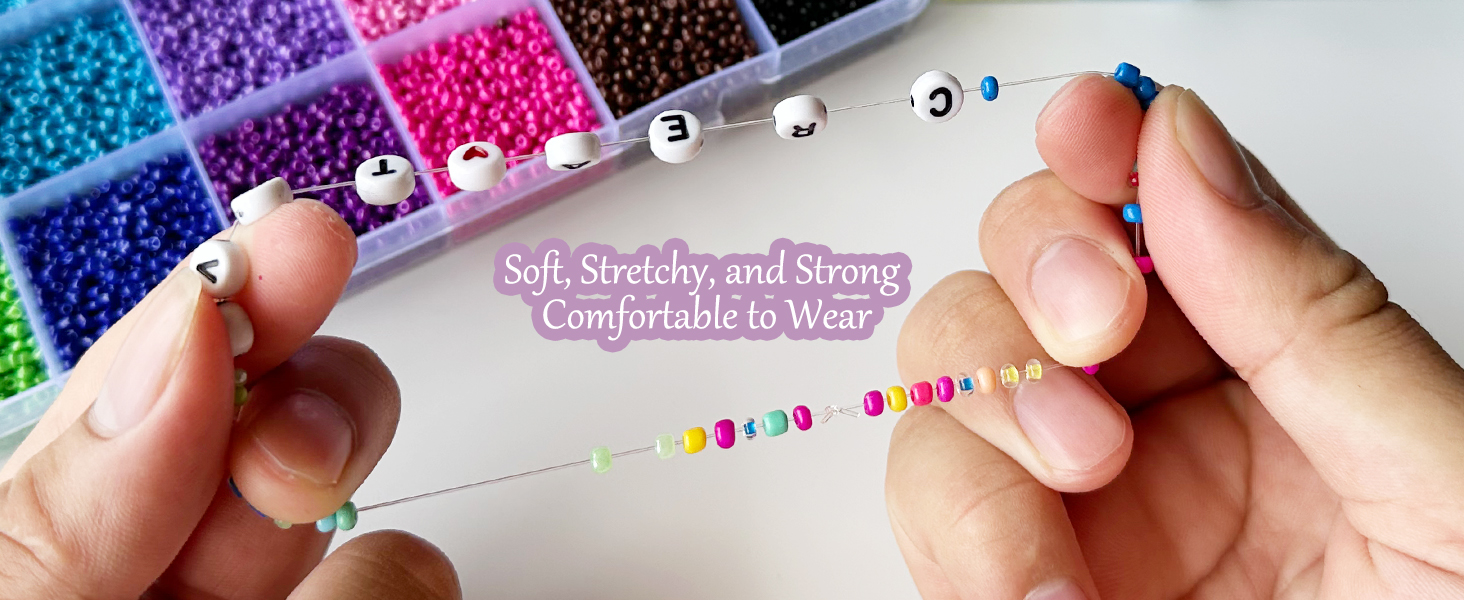 QBJAYTY 0.5mm clear stretchy string