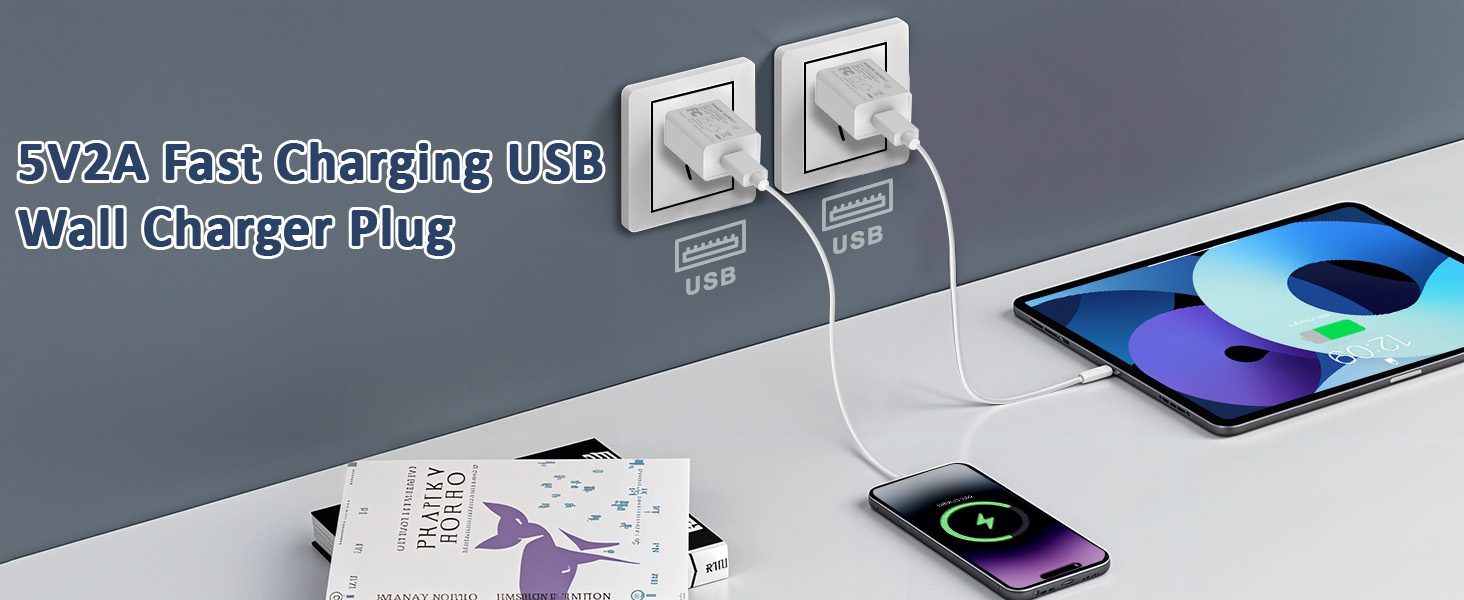 USB wall charger plug adapter block