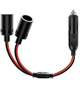 Nilight Car Cigarette Lighter Splitter Plug Socket 2-Way Splitter Splits 1 Car Cigarette Port to ...