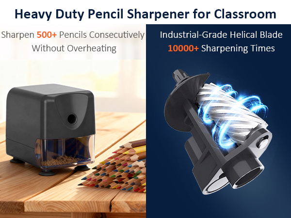 AFMAT PSD3 Heavy Duty Pencil Sharpener for Classroom