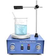 Vevitts 1000ml Magnetic Stirrer Hot Plate Magnetic Mixer Stir Plate Lab Stirrers 2400 RPM 100°C S...