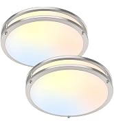 13 Inch LED Ceiling Light Fixture, 36W 4400Lm Flush Mount Ceiling Lights, Dimmable 5CCT 2700K/300...