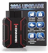 KONNWEI OBD2 Scanner Bluetooth, Full System Car Diagnostic Scanner Tool for iOS & Android, Check ...
