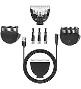wotdmu MANSPOT Replacement Blades & Guards & Charger Cable for MANSPOT Trimmer, MANSPOT Groin Hai...