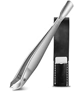 Cuticle Nipper with Pusher, 2-in-1 Portable Cuticle Trimmer with Pouch Tool for Men and Women