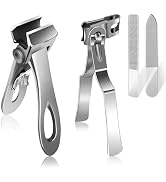 Werlla Nail Clippers for Men Thick Nails, 17mm Straight Wide Opening Extra Large Toe Nail Clipper...