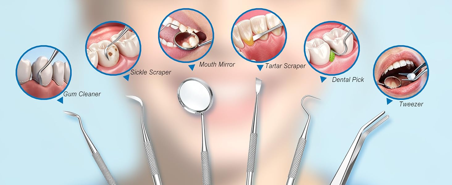 dental tools to remove plaque and tartar