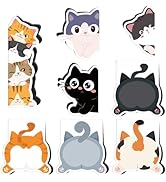 Cute Cat Magnetic Bookmarks Gifts - Wxiben 8 Pcs Cartoon Cats Magnet Book Page Markers for Readin...