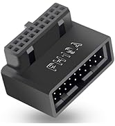 IYUANEPRO USB 3.0 19/20 Pin Right Angle Male to Female Extension Bracket for PC Motherboard - 90 ...