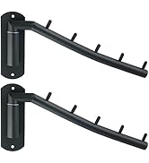 Alise Swing Clothes Hanger Rack,Black Garment Racks Wall Mounted Clothes Bar-Hanger Hooks Heavy D...