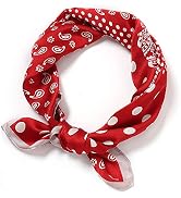 RIIQIICHY 100% Pure Mulberry Silk Scarf Head Scarf for Women Square Hair Wrapping Satin Scarves N...