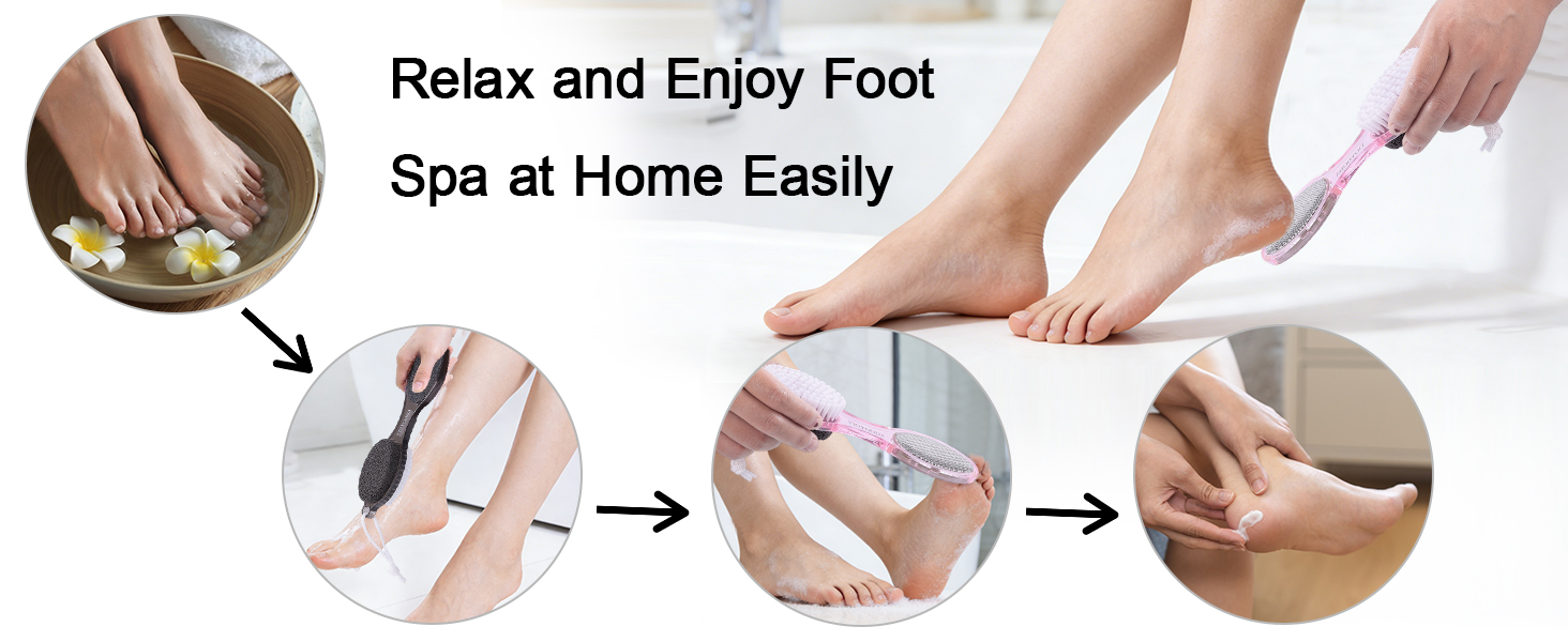 4-in-1 Foot Brush and Pumice Stone for Feet