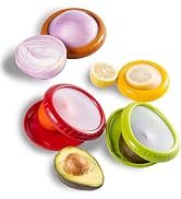 Ortarco 4Pcs Onion Storage Avocado Saver Holder, Lemons Garlic Tomato Peper Storage Containers Re...