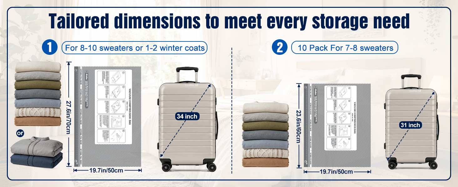 Vacuum Seal Bags for Clothing Travel