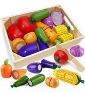 Wooden Vegetable Play Food