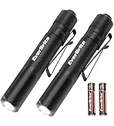 EverBrite LED Pocket Pen Light Flashlight, 2-Pack Small Mini Penlight with High Lumens and 3 Mode...