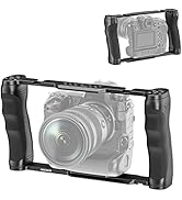 NEEWER Video Camera Cage Rig with Arca Type Base/Dual Grips/Expansion Holes/15mm Rods, Universal ...