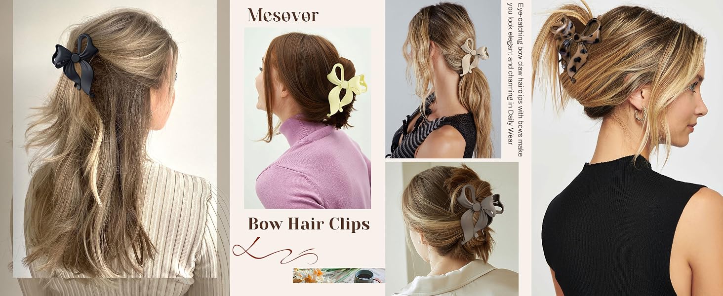 Cute Bow Claw Clips