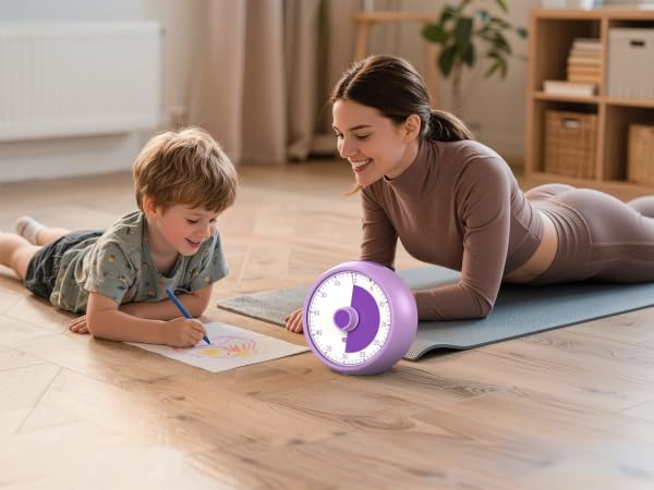 the noiseless shrinking colored disk helps kids visualize time passing