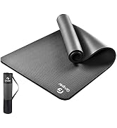 Gruper Yoga Mat Non Slip NBR Extra Thick Yoga Mat, 72"L x 32"/24"W x 0.6"/0.4"TH (185cm x 80cm/61...
