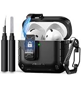 DGege Magnet for AirPods 4 Case with Phone Stand &Cleaning Kit with Secure Lock,Compatible with A...