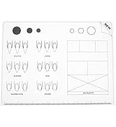 Uonlytech Acrylic Nail Training Mat Silicone Trainer Sheet for Application Practice As Shown