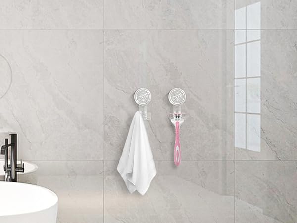 suction shower hooks