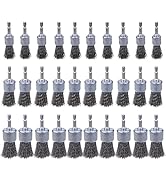 Rocaris 30 Pack Carbon Steel Wire Wheel Brush with 1/4-Inch Hex Shank, Pen Brush, for Rust Remova...