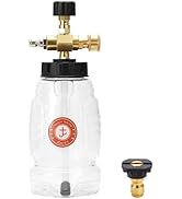 JOEJET Chemical Injector for Pressure Washer with Bottle, Adjustable Pressure Washer Soap Injecto...