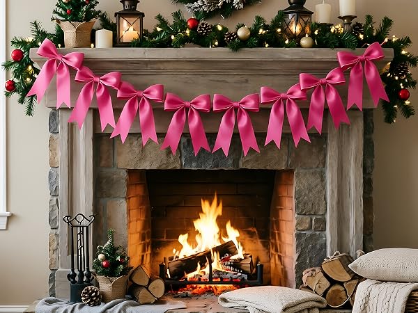 pink bow birthday decorations