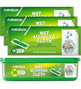 FURCIELOS 36 Count Heavy Duty Wet Pad Refills, Compatible with Swiffer Sweeper Mop & Clorox Mop, ...