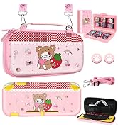 Gurgitat 6in1 Kits Accessories Bundle for Nintendo Switch Lite 2019 - Cute Carrying Case, Protect...