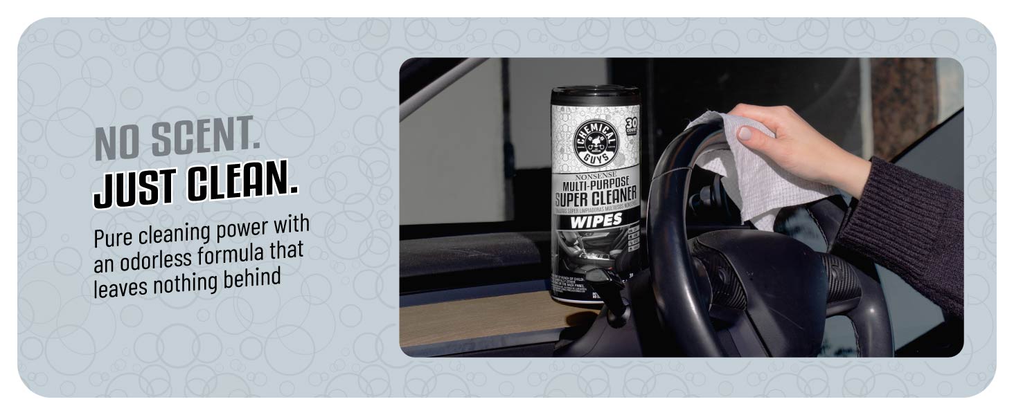 All Purpose Car Cleaning Wipes by Chemical Guys - Easy Interior Detailing with Nonsense Formula