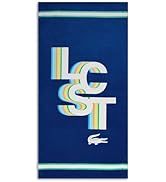 Lacoste 100% Cotton Large Beach Towel, Ultra-Absorbent & Fast-Drying, Machine Washable, LCST Play...