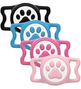 ZiperTag Dog Airtag Holder, Airtag Dog Collar Holder Waterproof,4 Pack Silicone Airtag Holder for...