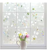 rabbitgoo Window Privacy Film, Frosted Glass Window Film, Stained Glass Removable Decorative Priv...