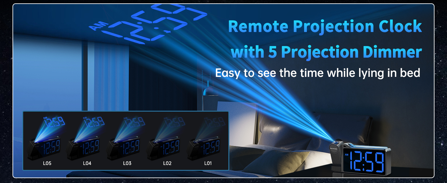 led projection clock