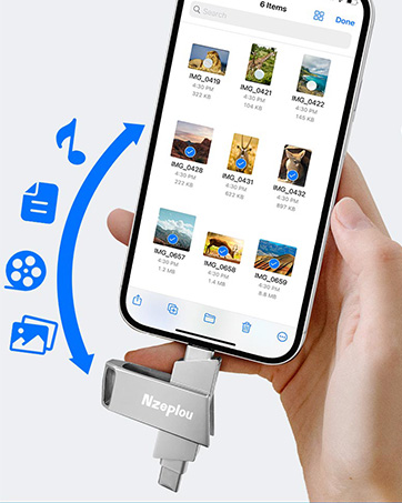 Flash Drive for iPhone iPad Back up Photo Stick Storage Memory USB Thumb