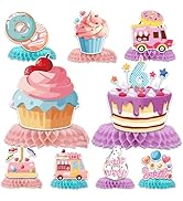 Sweet Sassy and Six Birthday Decorations - 9PCS Sweet Sassy and Six Centerpiece for Tables Ice Cr...