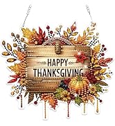 Bowetile Happy Thanksgiving Diamond Art Hanging Kits for Adults Kids, Fall Diamond Art Suncatcher...