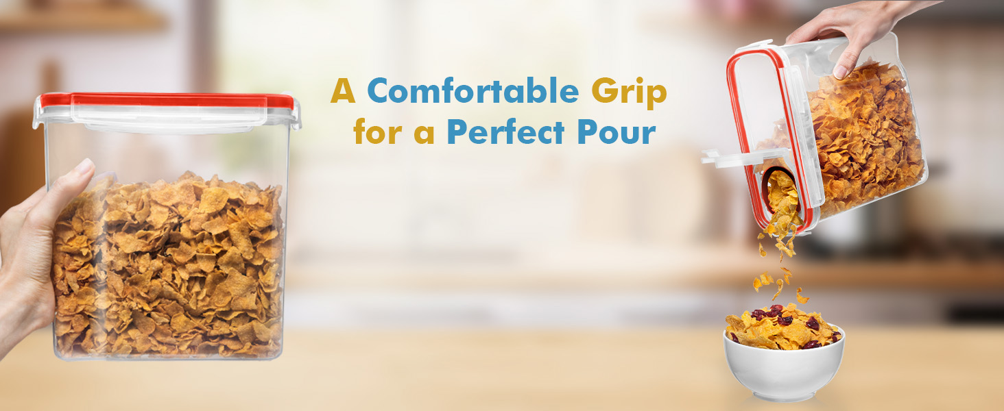 Kitchen Storage Containers, airtight food storage containers with lids, cereal dispensers cereal box