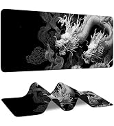Dragon Gaming Mouse Pad,Mythical Dragon 31.5" x 11.8" Large Extended Mat for Desktop Decor,Non-Sl...