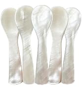 ThougrLyh Caviar Spoon 5pcs Mother of Pearl Spoons for Caviar Ice Cream Sauce 3.54 Inches Shell S...