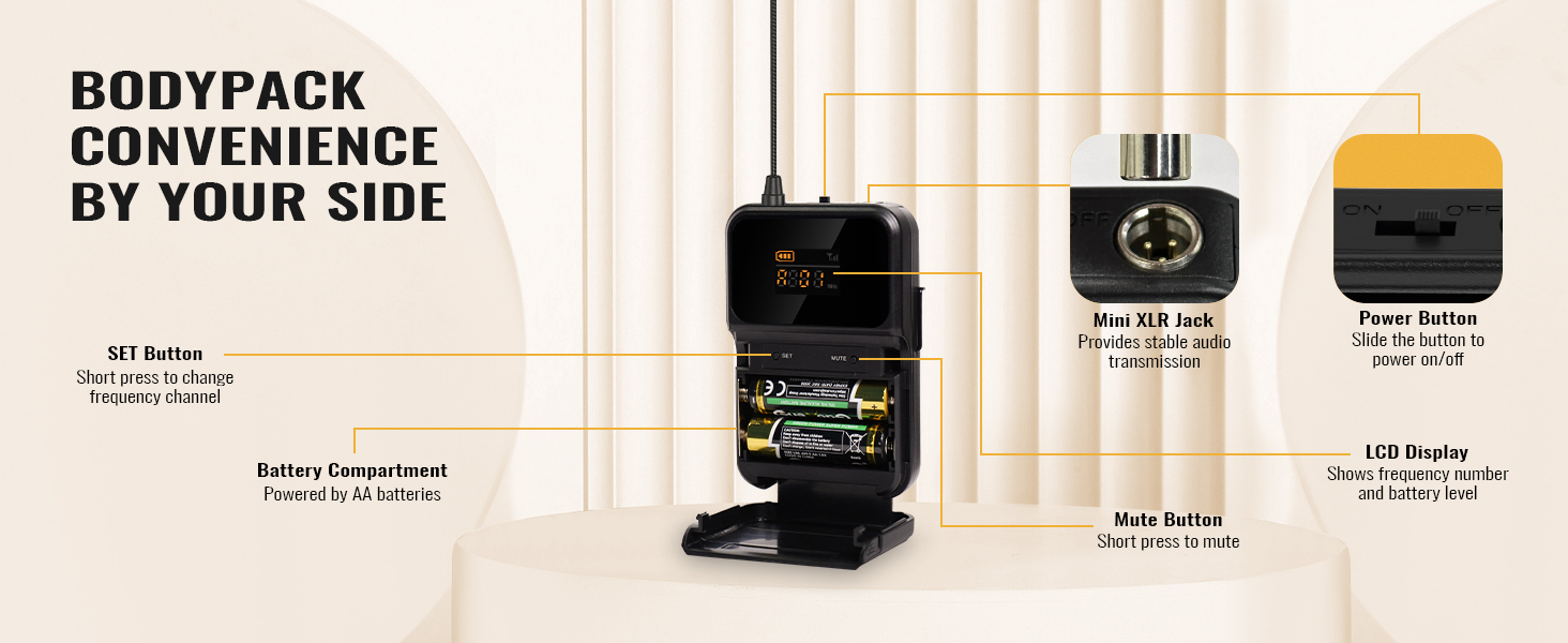 MELONARE 4-Channel Wireless Microphone System